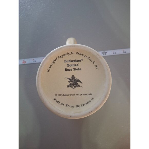 1991 Budweiser Bottled Beer Stein Ceramarte Brazil Anheuser-Busch Collectible - Picture 6 of 9